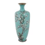 A tall Japanese Meiji period cloisonne vase