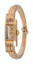 A 1950s lady's 9ct gold Rotary manual wind bangle wristwatch