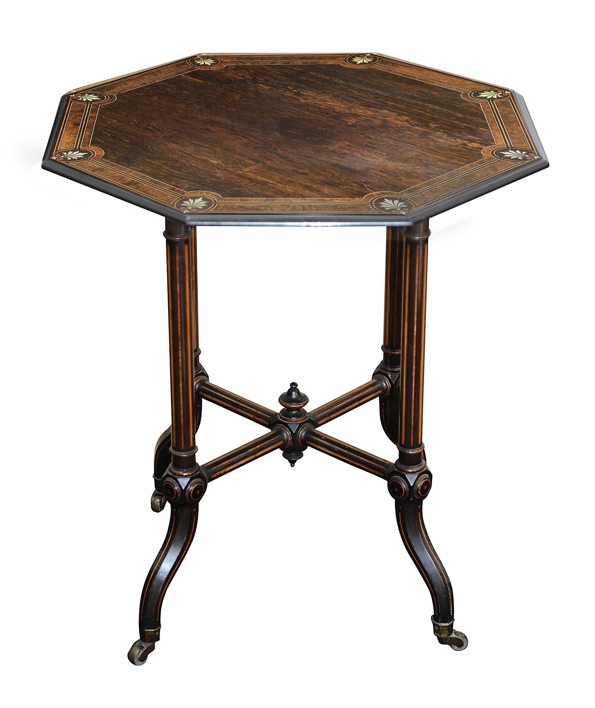 A late Victorian calmander octagonal occasional table.