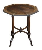 A late Victorian calmander octagonal occasional table.