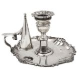 An early Victorian silver chamberstick
