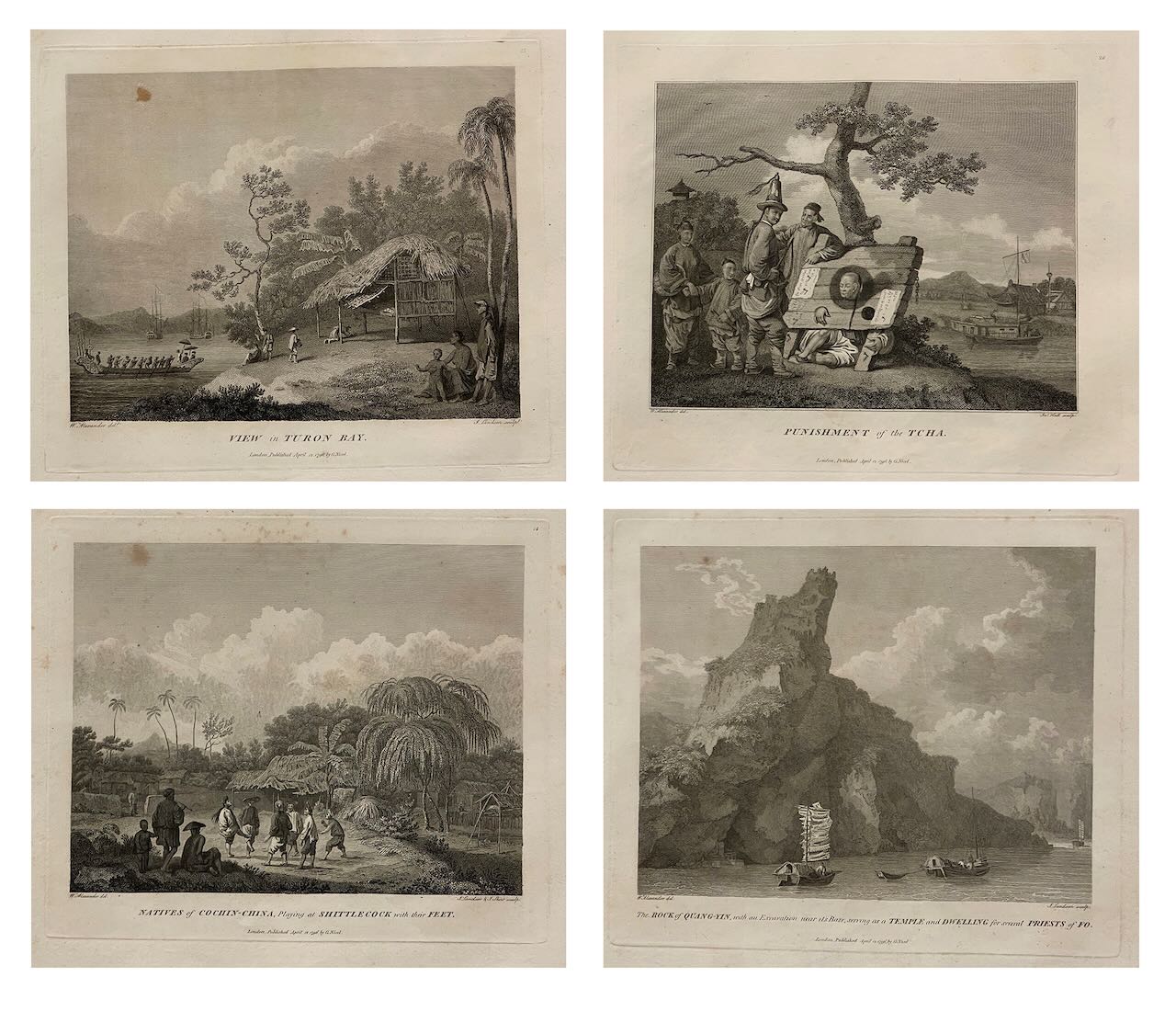 Six late 18th century copper engravings relating to China - Image 2 of 2