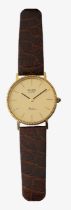 An 18ct gold Buler gentleman's quartz wristwatch