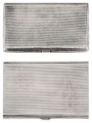 Two George V silver cigarette cases
