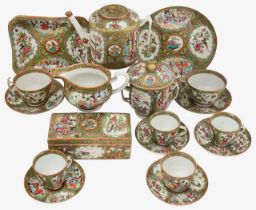 19th century Chinese Canton famille rose porcelain (qty)