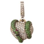 An 18ct gold Theo Fennell Snake Heart pendant