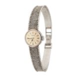 A lady's Rolex Precision 9ct white gold wristwatch