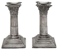 Pair late of Victorian candlesticks