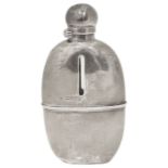 A Victorian silver hip flask