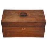 An early 19th century rosewood tea caddy