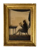 William Hamlet the Elder, British, (fl 1785-1816) A Silhouette on glass