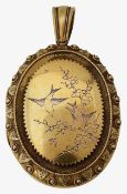 A late Victorian oval locket