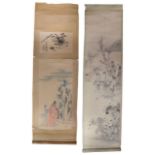 Chinese school. Two scroll paintings