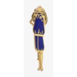 A continental 18ct gold brooch