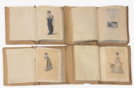 Four albums of late 18th/early 19th century fashion plates
