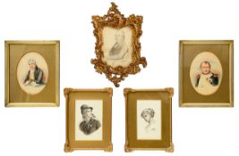 Five 19th century portraits