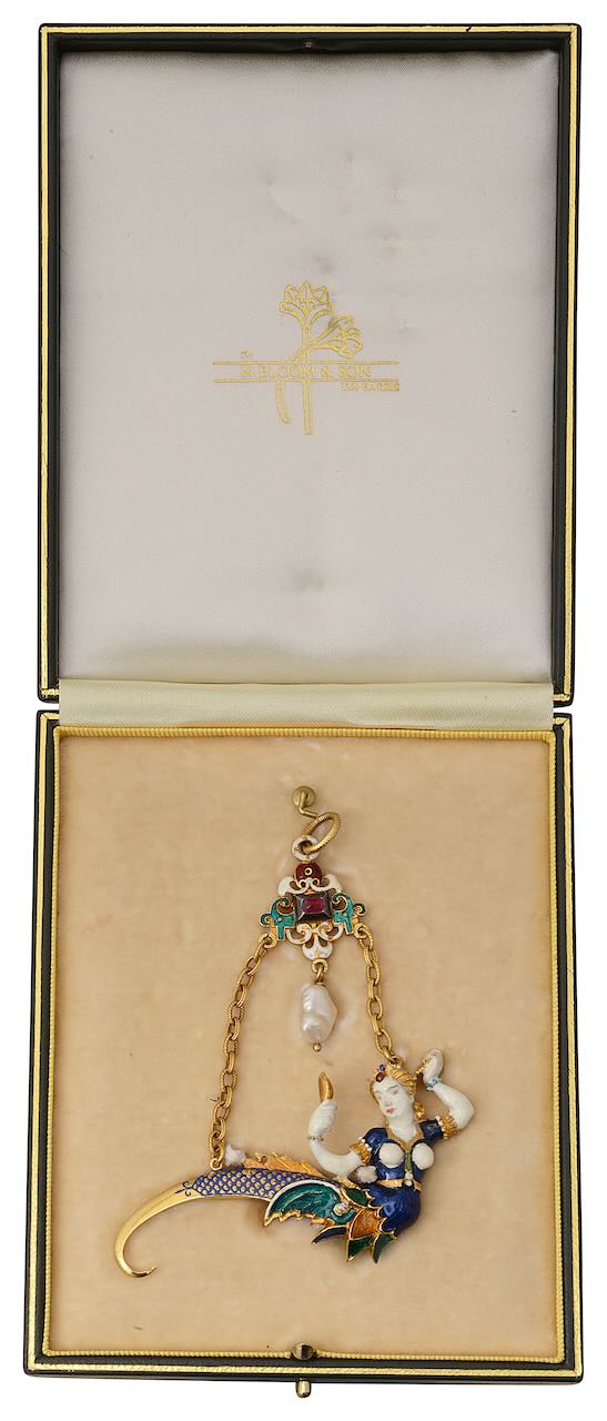 A Renaissance Revival enamel and gem-set pendant - Image 2 of 3