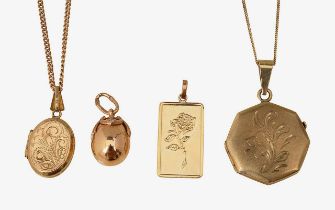 A collection of pendants and chains