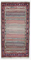 A mixed weave soumac Kelim rug