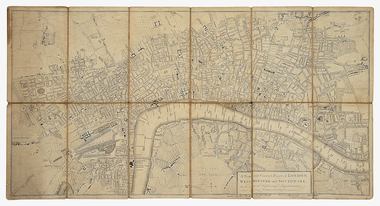 A New and Correct Plan of London, Westminster and Southwark, - Image 2 of 2