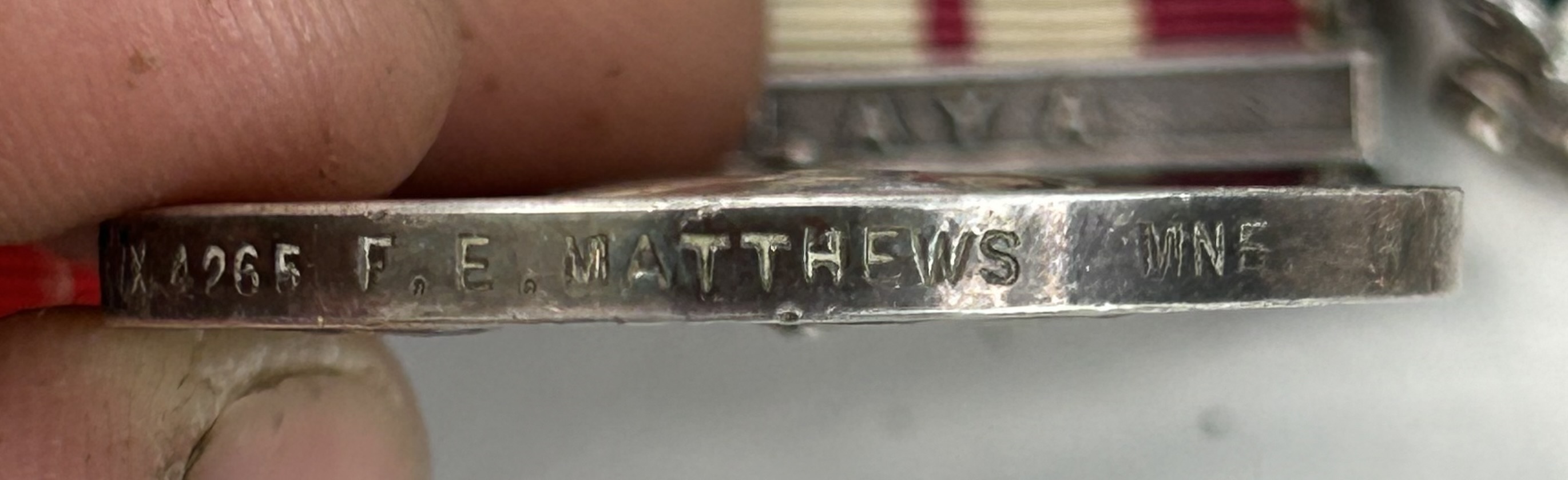 A four medal group awarded to Marine F.E Matthews, Royal Marines - Image 10 of 10