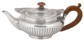 A late Victorian silver bachelors teapot