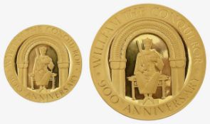 A 22ct gold Battle of Hastings 900th Anniversary Commemorative medal