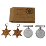 A WWII four medal group awarded to Jack Ede Cross
