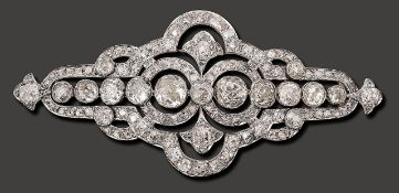 An early 20th century diamond-set brooch