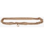 9ct gold cable-link guard chain