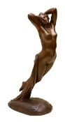 After Pollet (1814-1870) 'Une Heure de la Nuit' bronze figure