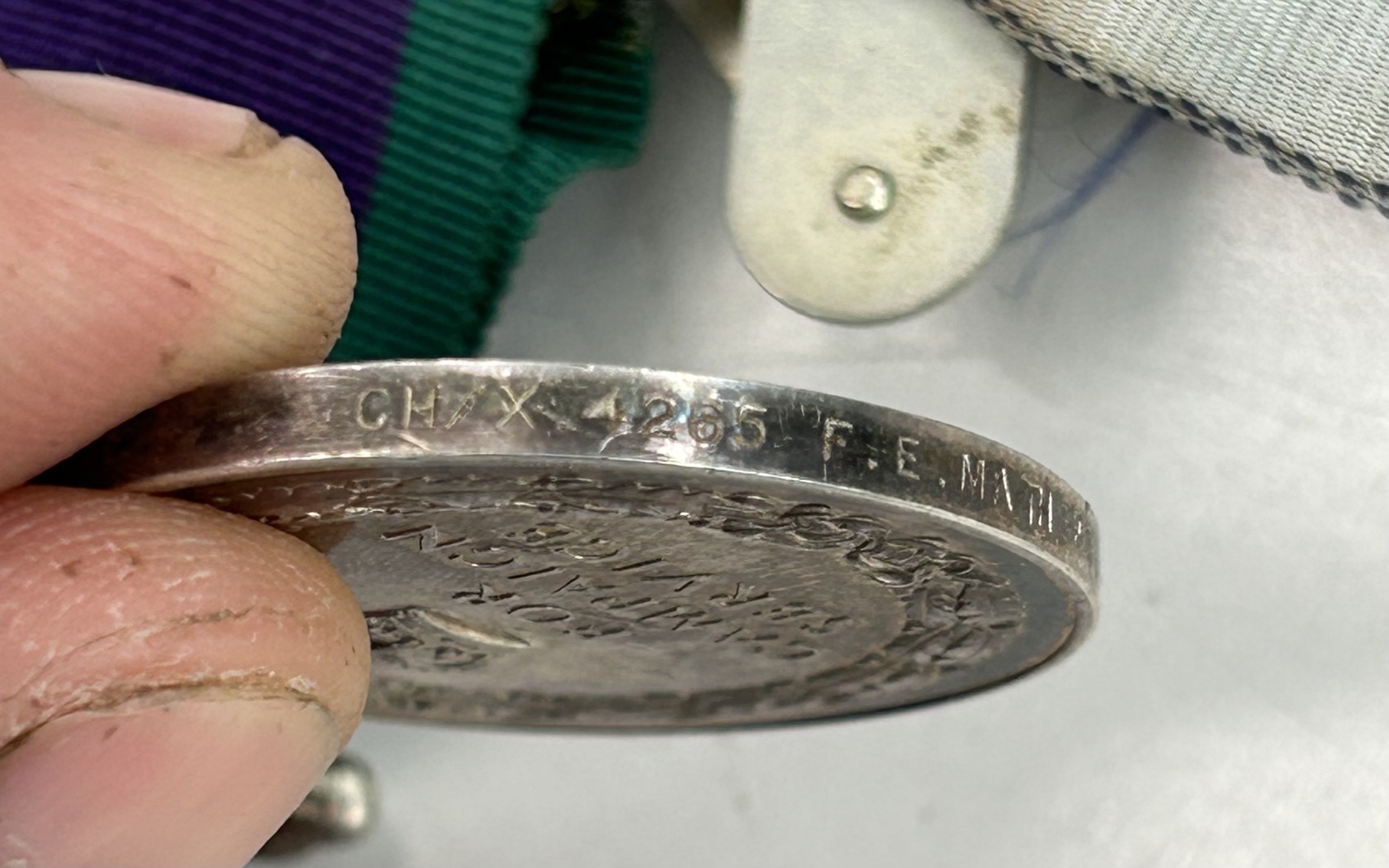 A four medal group awarded to Marine F.E Matthews, Royal Marines - Image 6 of 10