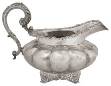 A George IV silver cream jug