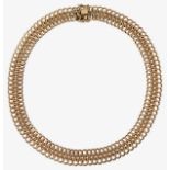 9ct gold textured necklace