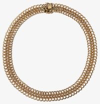 9ct gold textured necklace
