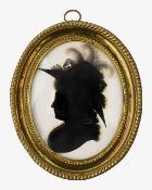John Miers, British (1758-1821) A silhouette portrait of a lady