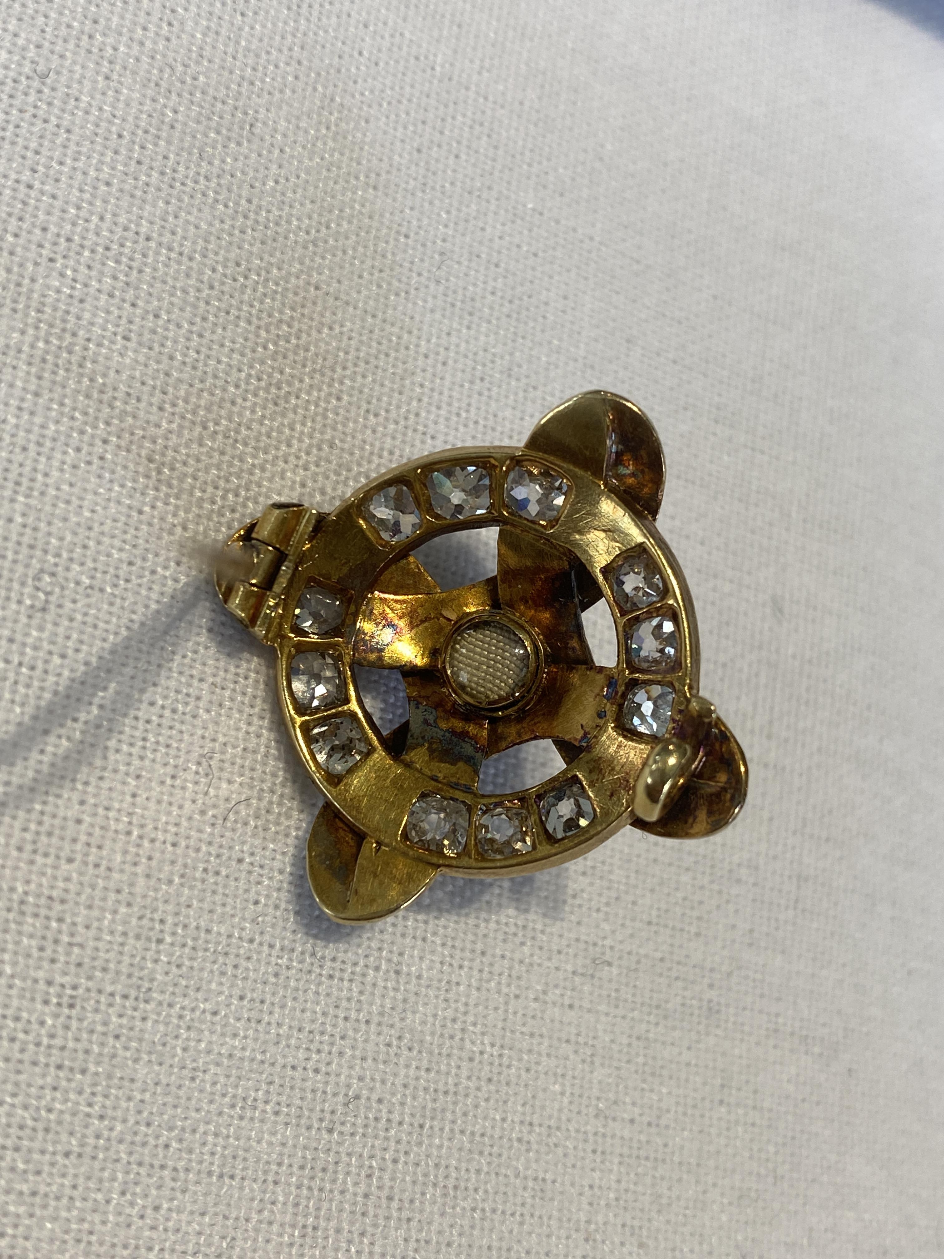 Diamond and enamel brooch - Image 3 of 4