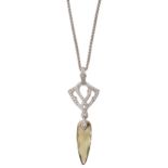 Steven Webster aquamarine and diamond-set pendant