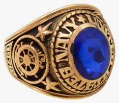 1970s American Navy commemorative ring by Jostens