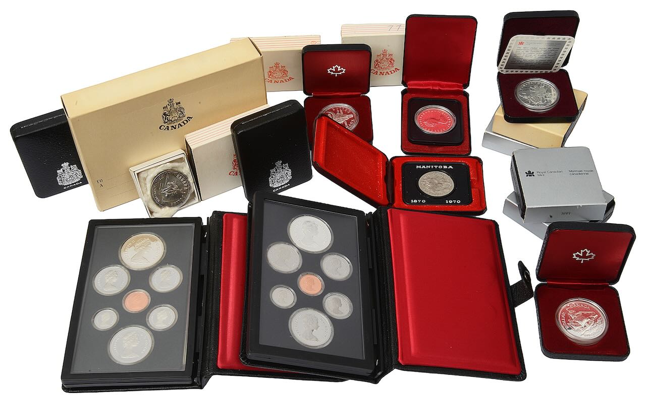 Canada. Royal Canadian Mint. A collection of silver and other proof coins