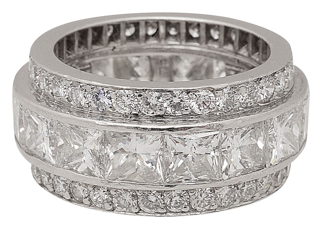 An impressive triple full hoop diamond-set eternity ring - Image 2 of 2