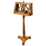 A William IV birds eye maple duet music stand