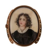 Late 19th Century, A portrait miniature of a young lady