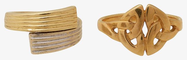 Two 18ct gold rings