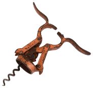 A late 19th century J Heely & Sons Patent The "Empire" steel double lever corkscrew
