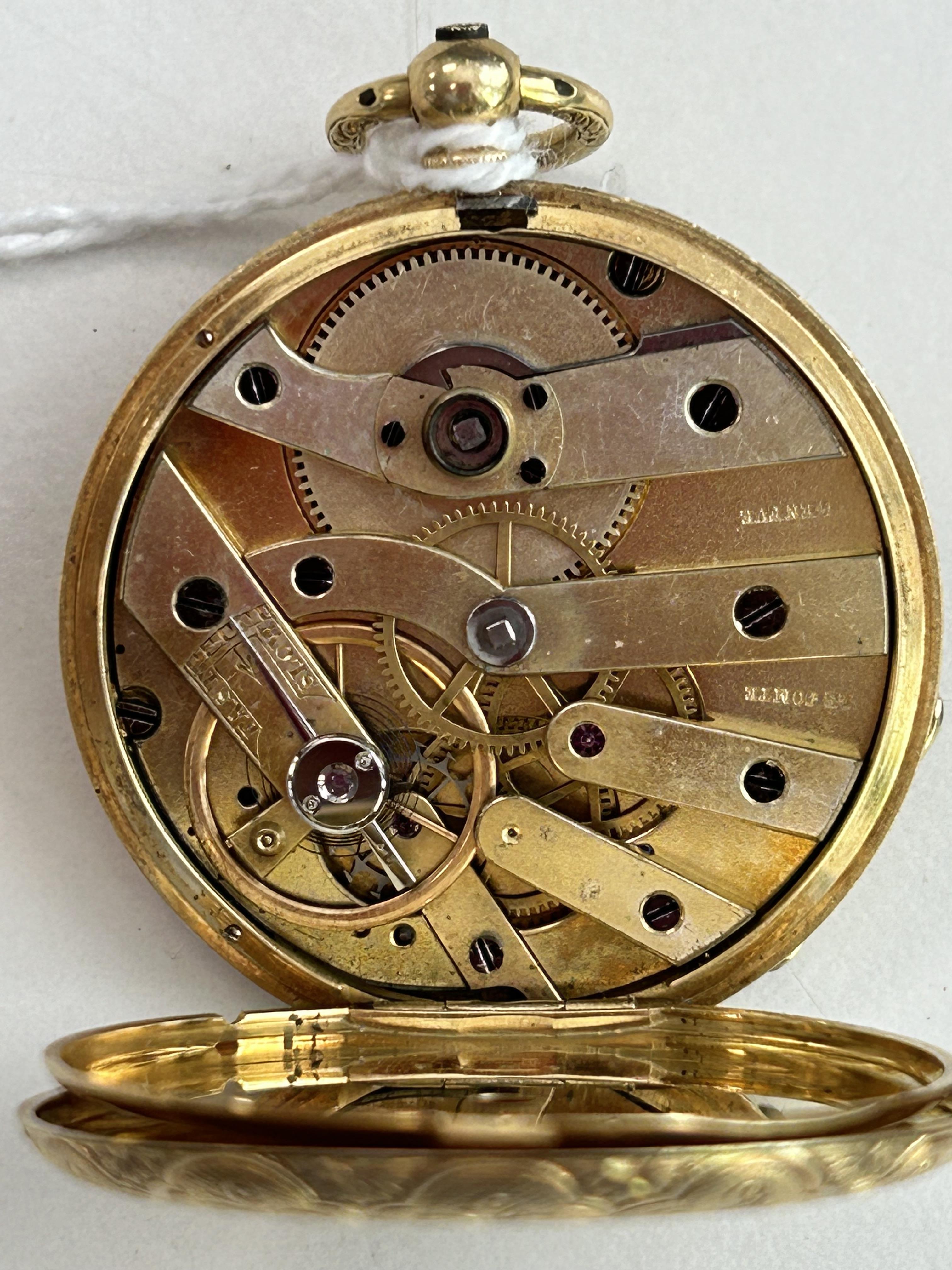 18K open open faced faced pocket watch - Image 2 of 4