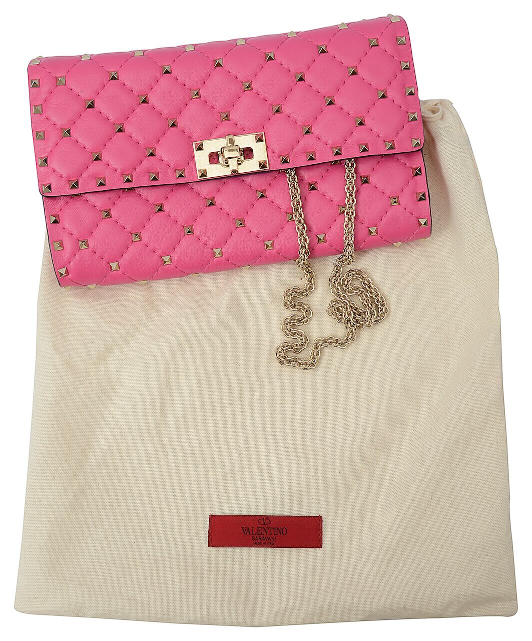A pink studded shoulder bag by Valentino Garavani - Image 2 of 2