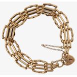 9ct gold gate bracelet