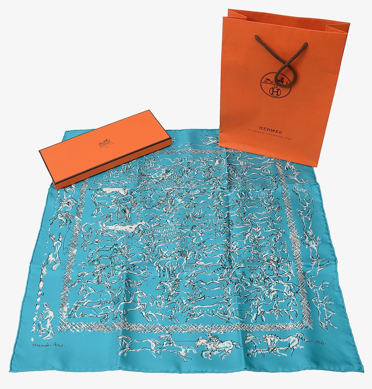 A silk bandana/scarf by Hermes - Image 2 of 2