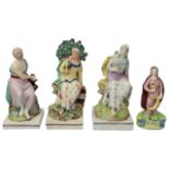 Four early 19th century Staffordshire pearlware figures of biblical characters